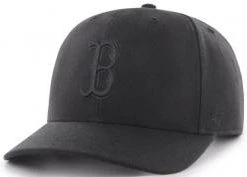 47 Brand Cold Zone Boston Red Sox Black On Black MVP DP Curved Visor Cap Snapback