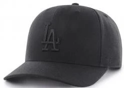 47 Brand Cold Zone LA Los Angeles Dodgers Black On Black MVP DP Curved Visor Cap Snapback