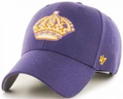 47 Brand Los Angeles Kings Purple MVP Velcro Curved Visor Cap