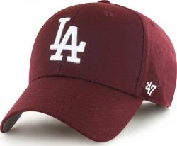 47 Brand MVP Los Angeles Dodgers Dark Maroon Velcroback Curved Visor Cap