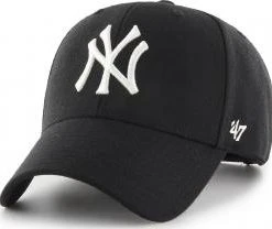 47 Brand MVP New York Yankees Black Velcroback Curved Visor Cap One Size