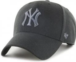47 Brand MVP New York Yankees Curved Visor Cap Snapback Black Grey