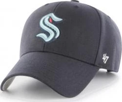 47 Brand Seattle Kraken Navy Clean Up Curved Visor Strapback Cap