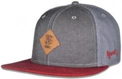 Djinns 6 Panel Snapback Mix Canvas Grey Wine Kappe Neu OSFA One Size
