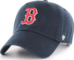 Forty Seven 47 Brand Boston Red Sox Navy Clean Up Curved Visor Strapback Cap