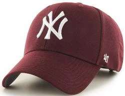 Forty Seven 47 Brand MVP New York Yankees Curved Visor Snapback Cap Dark Maroon MLB Limited Edition
