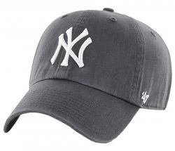 Forty Seven 47 Brand New York Yankees Charcoal Clean Up Curved Visor Strapback Cap MLB