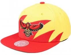 Mitchell & Ness Atlanta Hawks Sharktooth NBA Snapback Cap And Basecap