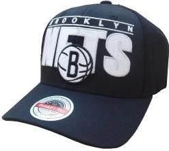 Mitchell & Ness Brooklyn Nets Billboard HW005 Black Classic Redline Stretch Snapback Cap Adjustable Fit