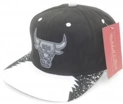 Mitchell & Ness Chicago Bulls Black White Day 5 Snapback Cap Kappe Basecap