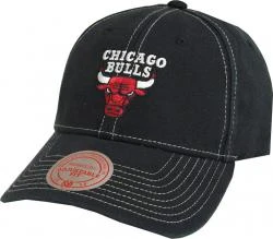 Mitchell & Ness Chicago Bulls INTL244 NBA Contrast Cotton Curved Visor Snapback Cap Kappe Basecap