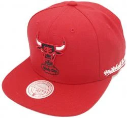 Mitchell & Ness Chicago Bulls Red English Dropback Snapback HWC Cap Kappe Basecap