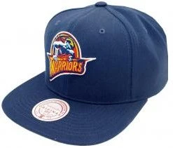 Mitchell & Ness Golden State Warriors Navy Team Ground 2.0 Snapback HWC Cap Kappe Basecap