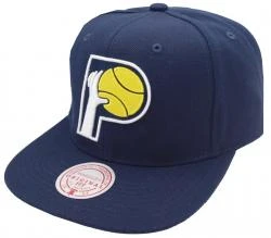 Mitchell & Ness Indiana Pacers Navy Team Ground 2.0 Snapback HWC Cap Kappe Basecap