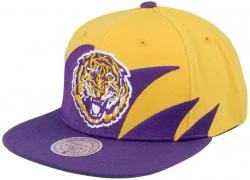 Mitchell & Ness Louisiana State University LSU Sharktooth NCAA Snapback Cap And Basecap