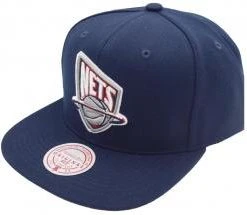 Mitchell & Ness New Jersey Nets Blue Team Ground 2.0 Snapback HWC Cap Kappe Basecap
