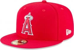 New Era Anaheim Angels AC Performance GM 2018 Scarlet Cap 59fifty 5950 Fitted MLB Authentics