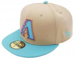 New Era Arizona Diamondbacks Beige Teal Sidepatch 59fifty 5950 Fitted Cap Limited Exclusive Edition