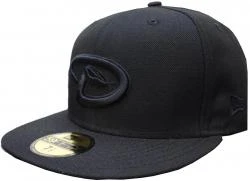 New Era Arizona Diamondbacks D Logo Black On Black Cap 59fifty 5950 Fitted