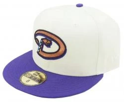 New Era Arizona Diamondbacks Offwhite Purple Sidepatch 59fifty 5950 Fitted Cap Limited Exclusive Edition