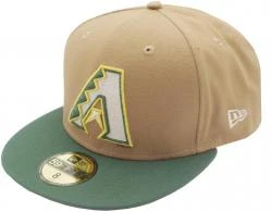 New Era Arizona Diamondbacks Tan Canvas Cotton Sidepatch 59fifty 5950 Fitted Cap Limited Exclusive Edition