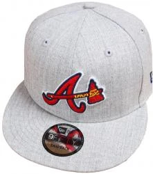 New Era Atlanta Braves Heather Grey MLB Snapback Cap 9fifty Limited Edition
