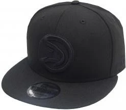New Era Atlanta Hawks Black On Black NBA Snapback Cap 9fifty 950 OSFA Exclusive Limited Edition