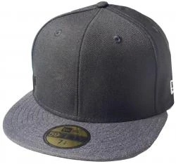 New Era Black Heather Dark Grey 2 Tone Blanc Blank 59fifty 5950 Fitted Cap Kappe Men