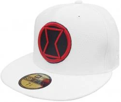 New Era Black Widow Stealth Suit White Hex Tech 59fifty 5950 Fitted Cap Marvel Kappe Limited Edition
