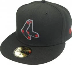New Era Boston Red Sox Black Cooperstown Sidepatch 59fifty Limited Edition Fitted Cap