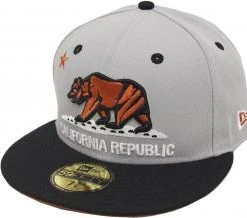 New Era California Republic Edition Grey Brown Black Cap 59fifty 5950 Fitted Men Special Limited Edition