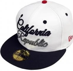New Era California Republic Script Cap White 59fifty 5950 Fitted Limited Edition