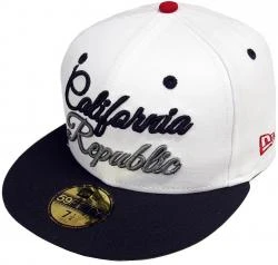 New Era California Republic Script Cap White 59fifty 5950 Fitted Limited Edition