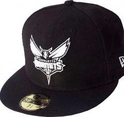 New Era Charlotte Hornets Black White Logo Cap 59fifty 5950 Fitted NBA Limited Edition