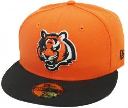 New Era Cincinnati Bengals Orange Black 2 Tone On Field NFL Cap 59fifty 5950 Fitted Limited Edition