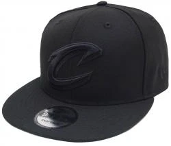New Era Cleveland Cavaliers Script C Black On Black NBA Snapback Cap 9fifty 950 OSFA Exclusive Limited Edition