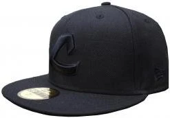 New Era Cleveland Indians Cooperstown C Black On Black Cap 59fifty 5950 Fitted Special Limited Edition