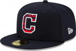 New Era Cleveland Indians Navy 4th Of July 2021 59fifty Fitted Cap Limited Edition