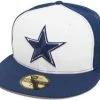 New Era Dallas Cowboys White Navy 2 Tone On Field NFL Cap 59fifty 5950 Fitted Limited Edition
