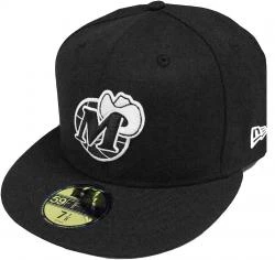 New Era Dallas Mavericks HWC NBA Black White 59fifty Fitted Cap Limited Edition