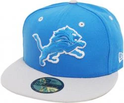 New Era Detroit Lions Blue Grey TC 2 Tone Cap Team Back 59fifty Fitted Limited Edition