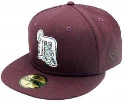 New Era Detroit Tigers Maroon Cooperstown Sidepatch 59fifty Limited Edition Fitted Cap