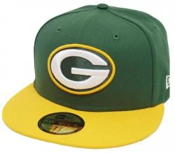 New Era Green Bay Packers Green Yellow 2 Tone On Field NFL Cap 59fifty 5950 Fitted Limited Edition