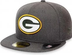 New Era Green Bay Packers Heather Essential Graphite OTC Cap 59fifty 5950 Fitted