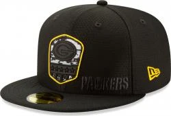 New Era Green Bay Packers On Field 19 Salute To Service STS Black Cap 59fifty 5950 Fitted Limited Edition