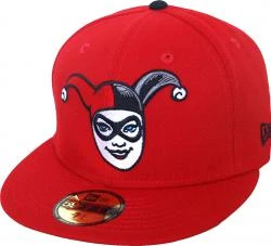 New Era Harley Quinn Scarlet 59fifty 5950 Fitted Cap DC Comics Kappe Limited Edition