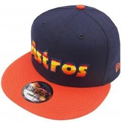 New Era Houston Astros Navy Orange Rainbow OTC Snapback Cap 9fifty 950 OSFA Limited Edition MLB