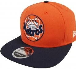 New Era Houston Astros Sidepatch Cooperstown Classics Orange Navy Snapback Cap 9fifty Limited Edition