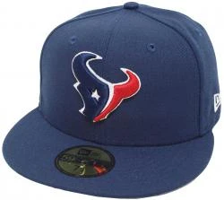 New Era Houston Texans Solid Navy On Field NFL Cap 59fifty 5950 Fitted Limited Edition