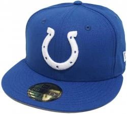 New Era Indianapolis Colts Solid Royal Blue On Field NFL Cap 59fifty 5950 Fitted Limited Edition